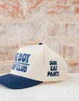 Apres Surf Embroidered Hat - Navy & Natural