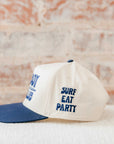 Apres Surf Embroidered Hat - Navy & Natural