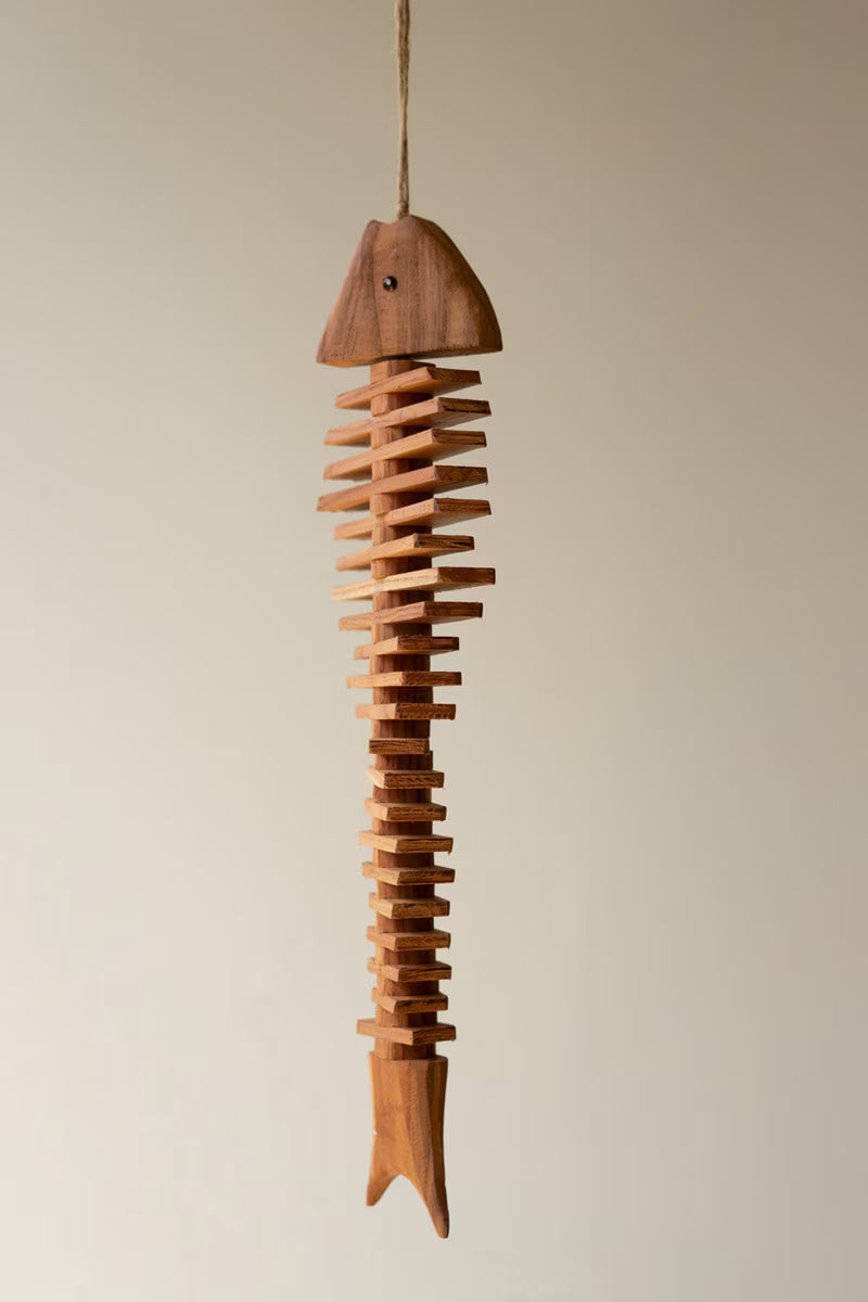 Hanging Wooden Fish Decor