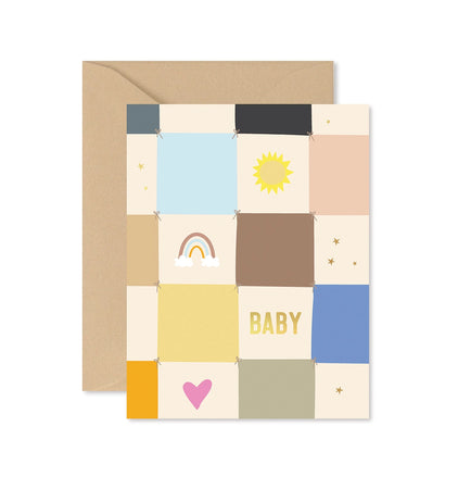 Checkerboard Baby Quilt Card
