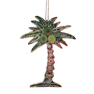 Palm Tree Reclaimed Magazine Ornament - Albert