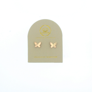 Carded Stud Earring - Butterfly