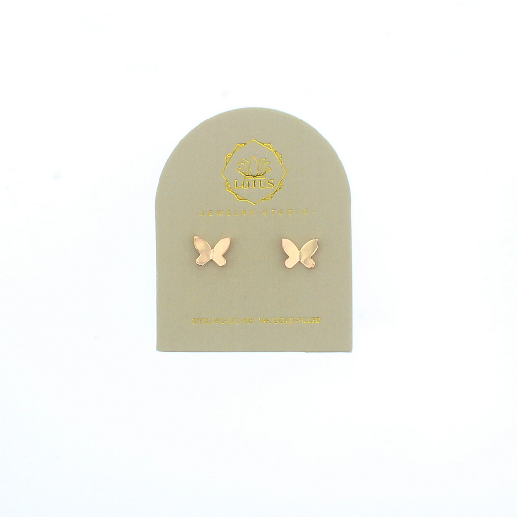 Carded Stud Earring - Butterfly