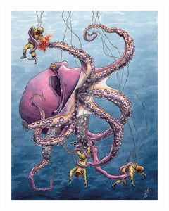Elisabeth the Octopus Print - Nik Sebastian Art