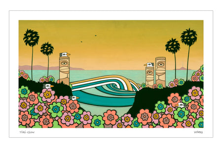 Tiki Glow Print - Joe Vickers Art