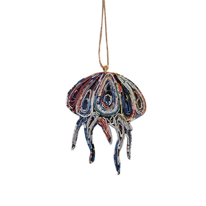 Jellyfish Reclaimed Magazine Ornament - Albert