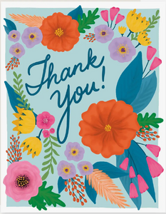 Bright Floral Thank You Card - Slightly Stationery