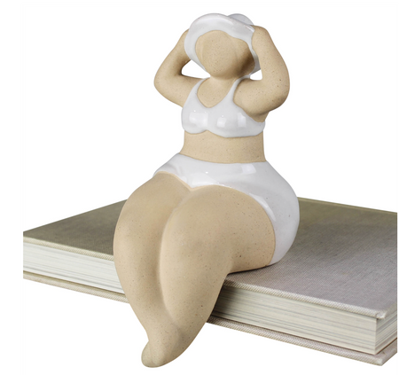 Ceramic Sun Bathing Lady - HomArt