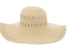 Load image into Gallery viewer, Women&#39;s Oversized Brim Crochet w/ Scalloped Edge
