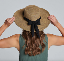 Load image into Gallery viewer, Women&#39;s Sun Brim Boater Hat with Scarf Bow
