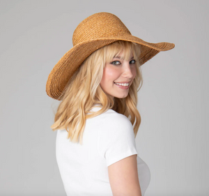 Elegant - Raffia Braid Round Crown Sun Hat