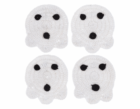 Crochet Ghost Coaster (Set of 4)