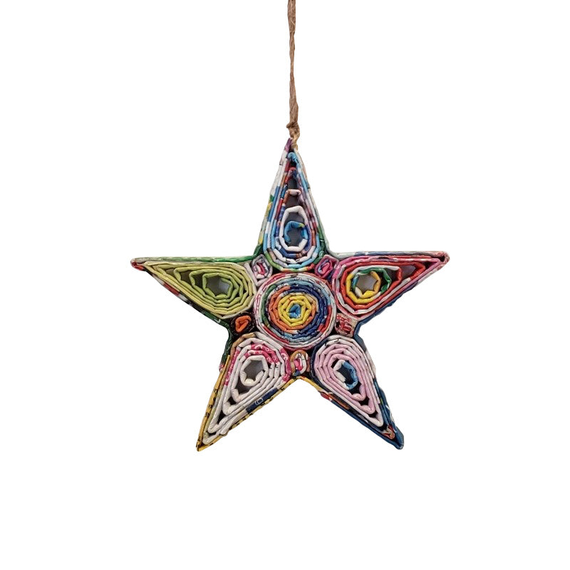 Star Reclaimed Magazine Ornament - Albert