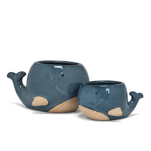Load image into Gallery viewer, Blue Whale Planter - Small
