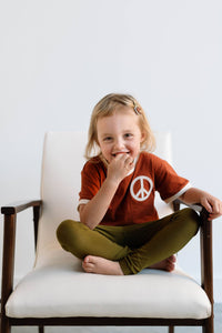Peace Ringer Kids Graphic Tee