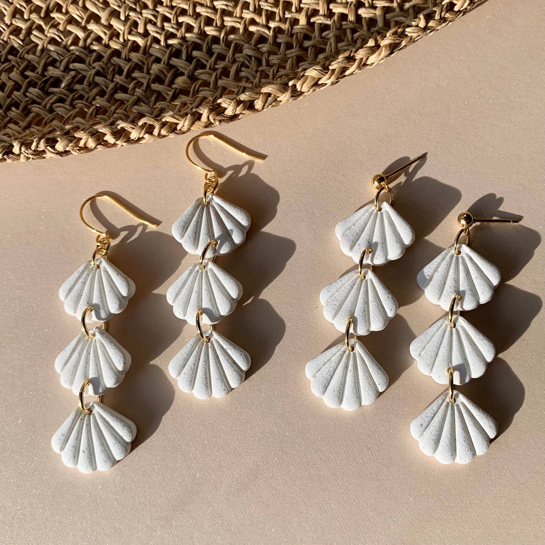 Triple Shell Earrings