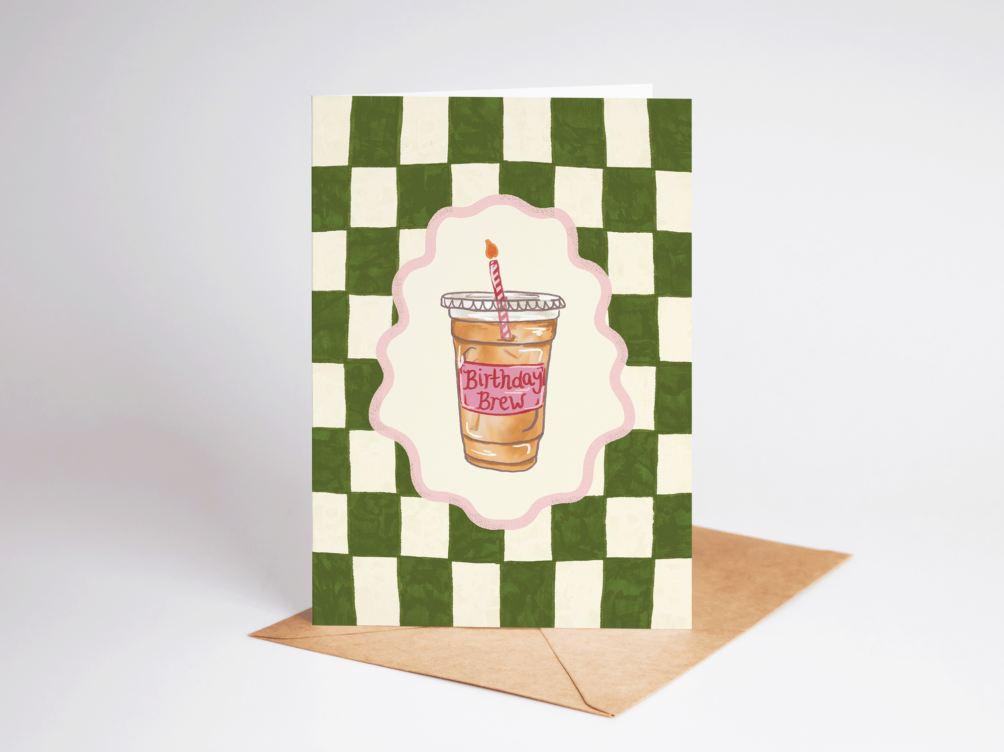 Birthday Brew Iced Coffee Coquette Caffeine Greeting Card