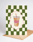 Birthday Brew Iced Coffee Coquette Caffeine Greeting Card