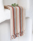 Earthy Striped Turkish Beach Towel