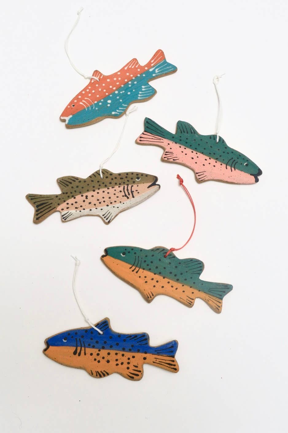 Fish Ornament  : Pink and green