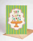YAY Star Cake Celebration Congrats Cake Greeting Card
