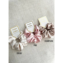 Load image into Gallery viewer, Silk Satin Soft Scrunchies - CHAMPAGNE
