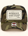 Burnout Surf Club Camo Trucker Hat