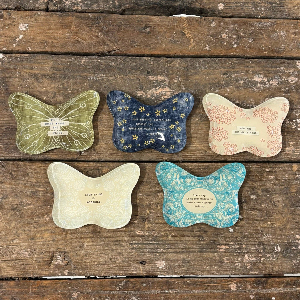 With Brave Wings She Flies Decoupage Plate