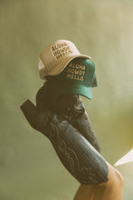 Load image into Gallery viewer, Aloha Howdy Hello Trucker hats: Beige
