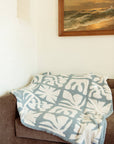Lanai Plush Throw - Slate Blue