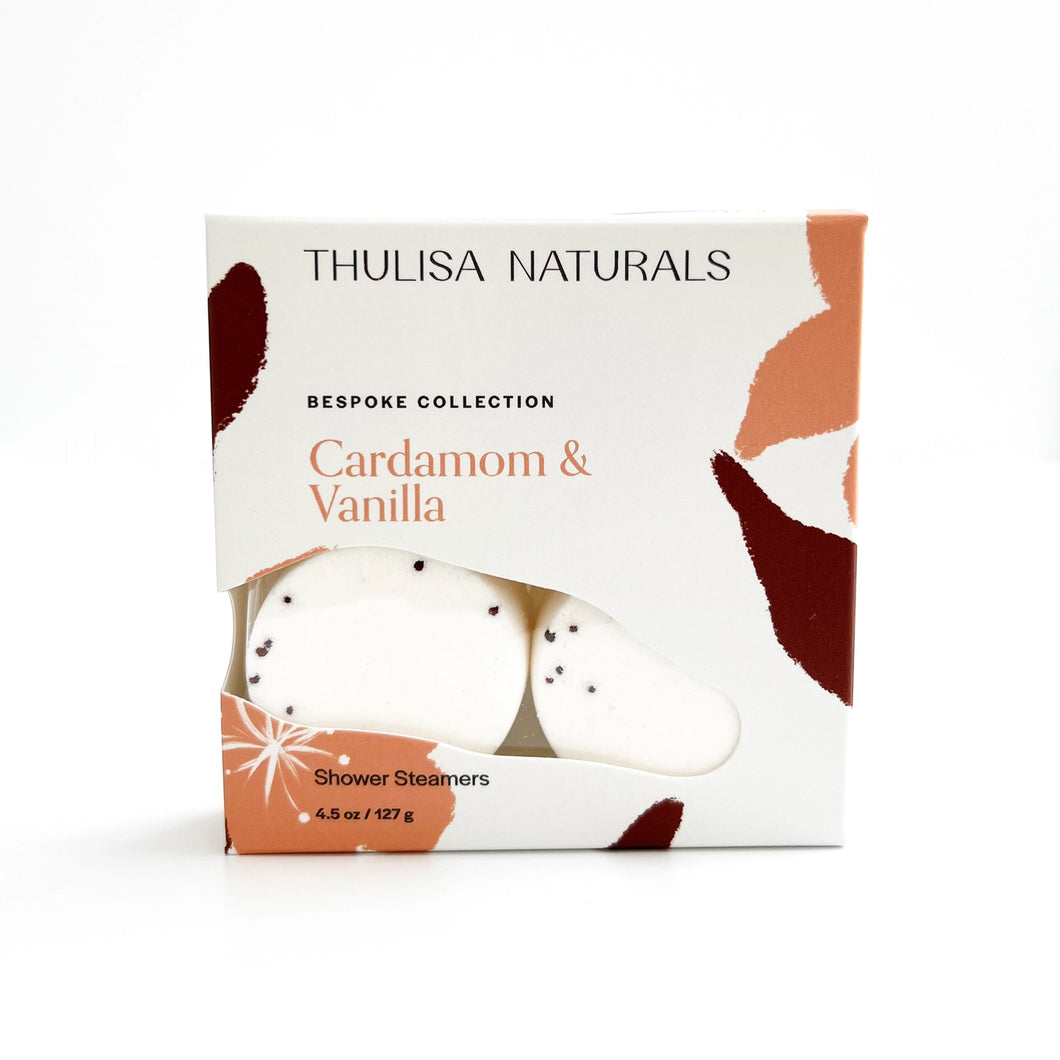 Cardamom Vanilla Shower Steamer// 4 pack - Thulisa Naturals