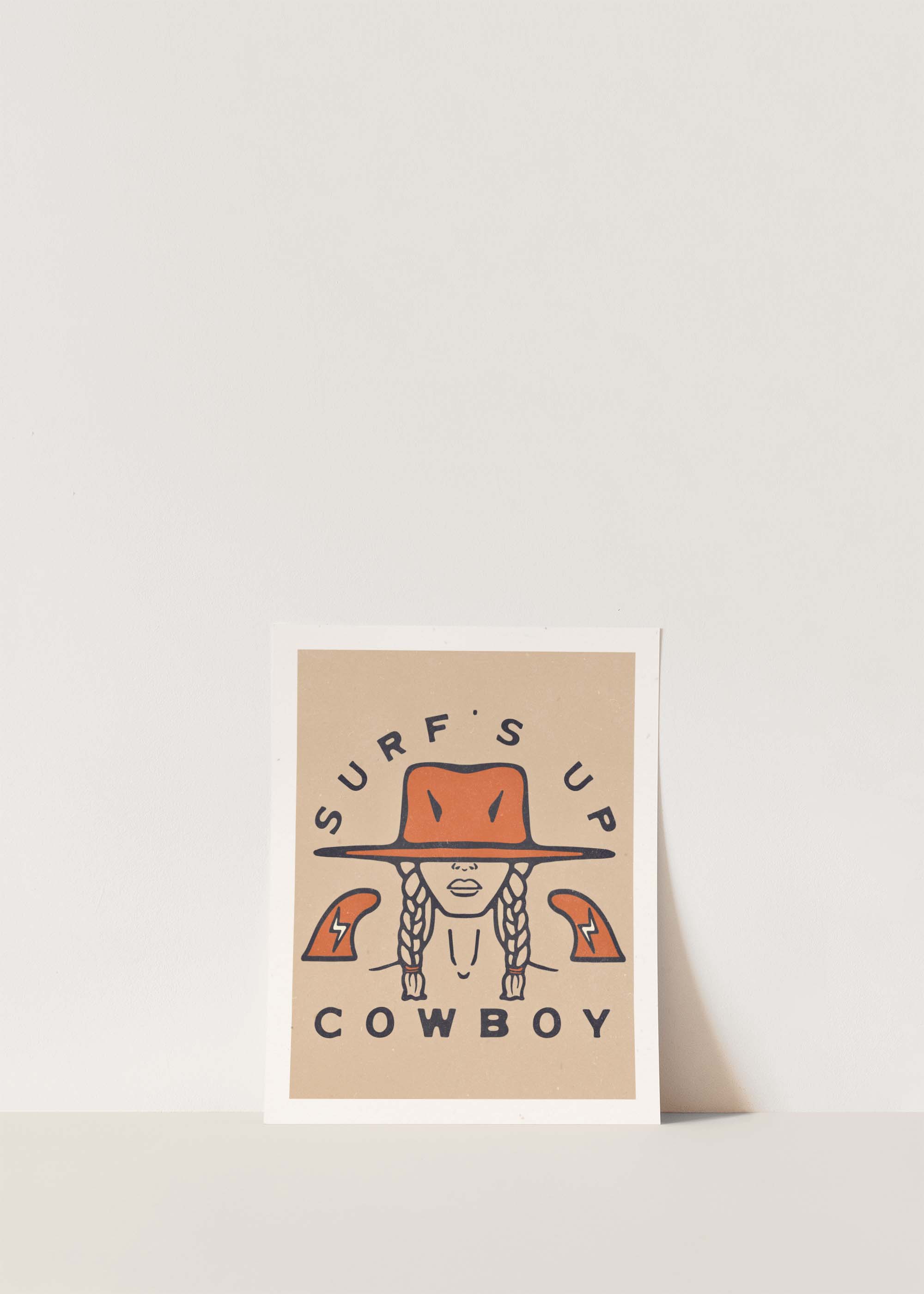 Surf’s Up Cowboy Art Print