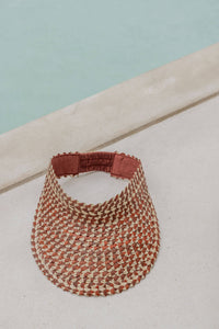 Rattan Sun Visor in Ombre: Clay