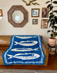 Pacific Row Plush Throw - Swell Blue