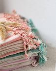 Teal Striped Turkish Beach Towel
