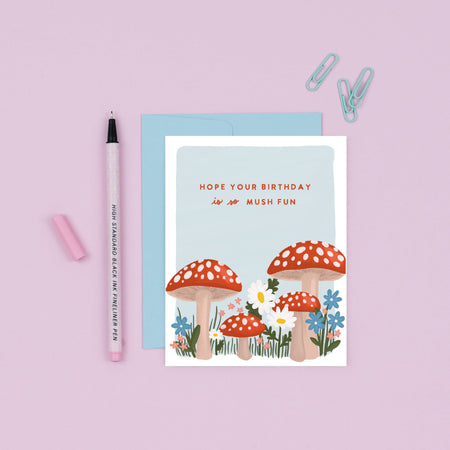 Mushroom Birthday | Mushroom Birthday Card