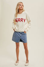 Load image into Gallery viewer, MERRY Fluffy Patch Sweater: Green
