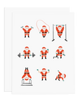 Santa Working Out Greeting Card
