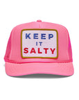 Keep It Salty Trucker Hat: Pink