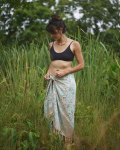 Ivory Batik Sarong - SUMMER BLOOM