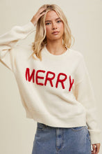 Load image into Gallery viewer, MERRY Fluffy Patch Sweater: Green
