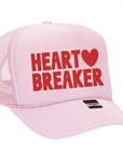 Heart Breaker Trucker hat: Red / Pink