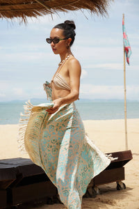 Ivory Batik Sarong - SUMMER BLOOM