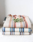 Earthy Striped Turkish Beach Towel