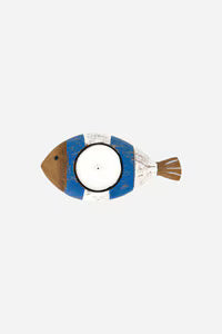 Striped Fish Tea Light Holder