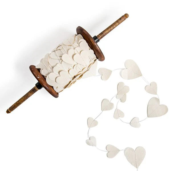 Beige Heart Garland