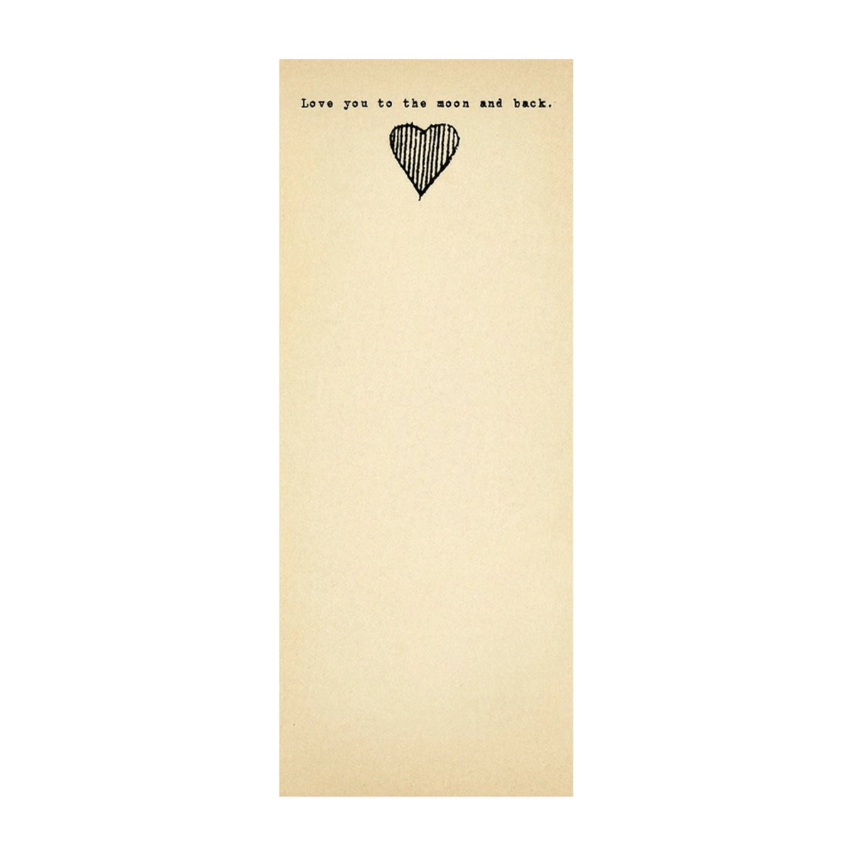 Heart To The Moon Skinny Notepad