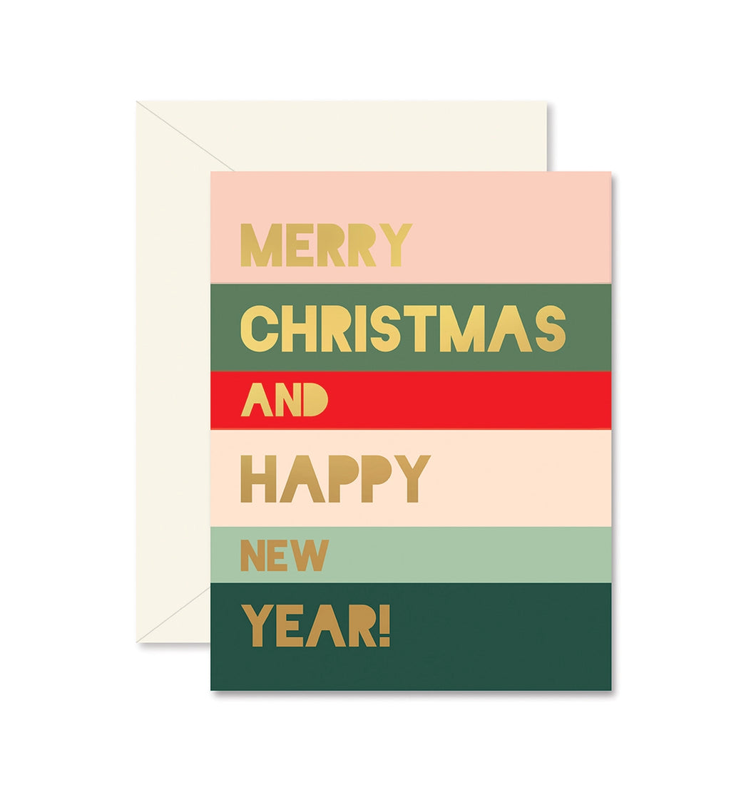 Holiday Colorblock Christmas Card - Ginger P. Designs