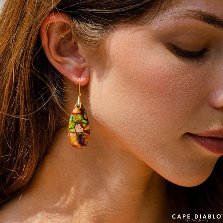 Jasper Teardrop Earrings