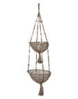 Jute Macrame 2-Tier Basket